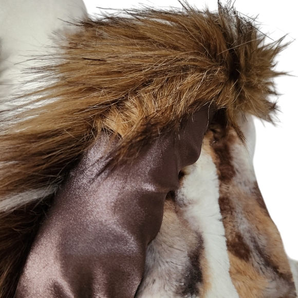 Adrienne Landau Faux Fur Animal Print Vest Womens Size M Preppy Luxury - Picture 3 of 13